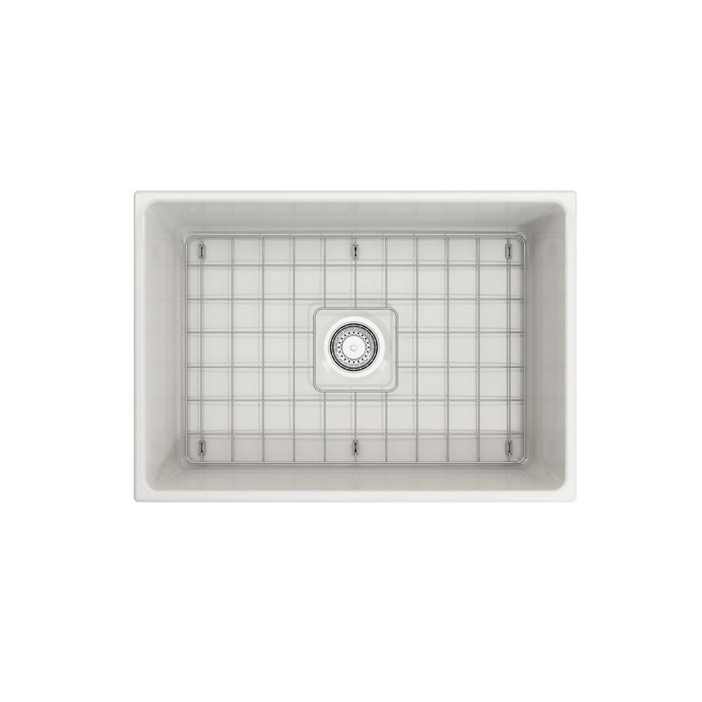 BOCCHI Stainless Steel Sink Grid for 27 in. 1356/1357 Farmhouse Apron Front Fireclay Single Bowl Kitchen Sinks