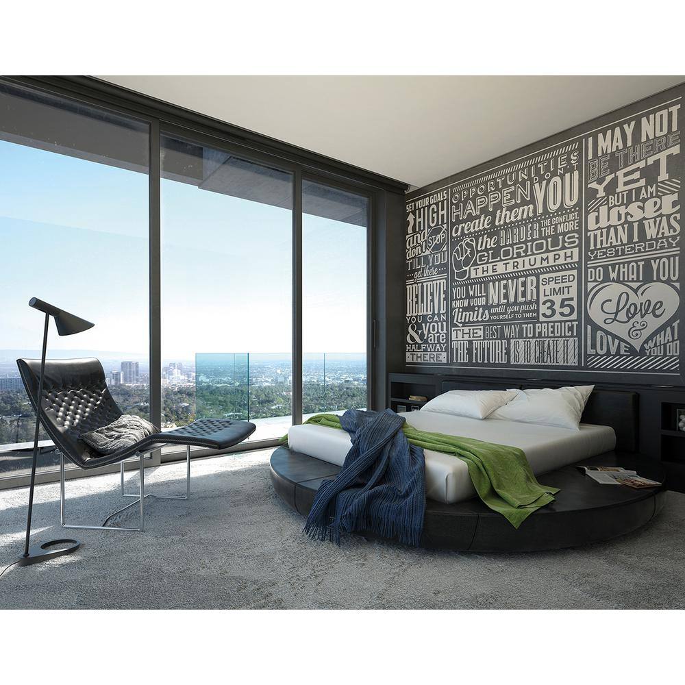 Brewster 118 in. x 98 in. Chalk Quotes Wall Mural