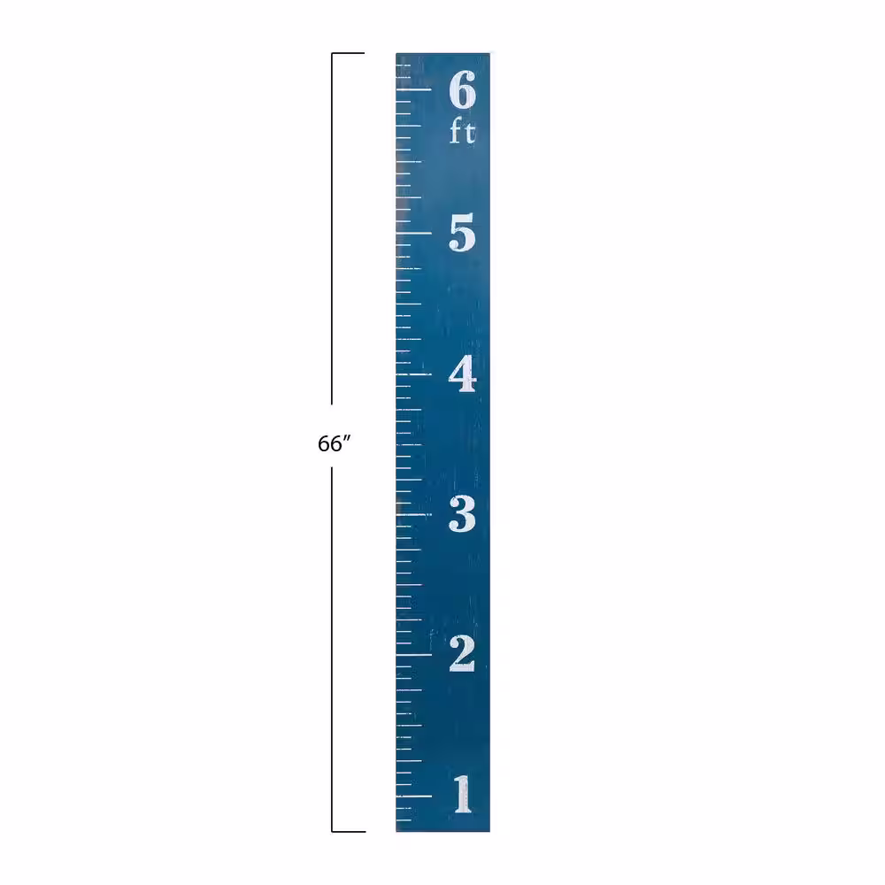 Storied Home Black Wall Mounted Growth Chart Ruler