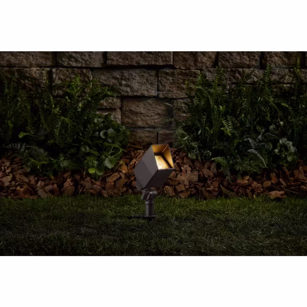 Home Decorators Collection Havenridge Low Voltage 400 Lumens Bronze Hardwired Integrated LED Weather Resistant Outdoor Spotlight