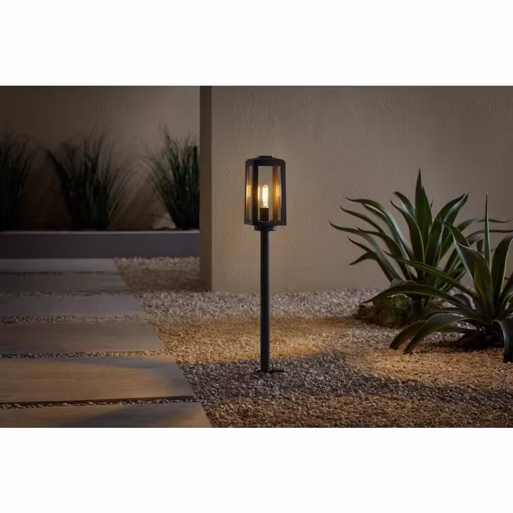 Home Decorators Collection Havenridge Low Voltage Matte Black Weather Resistant LED Outdoor Path Light