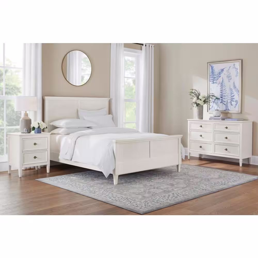 Home Decorators Collection Marsden Ivory 6-Drawer Cane Dresser (54 in W. X 36 in H.)