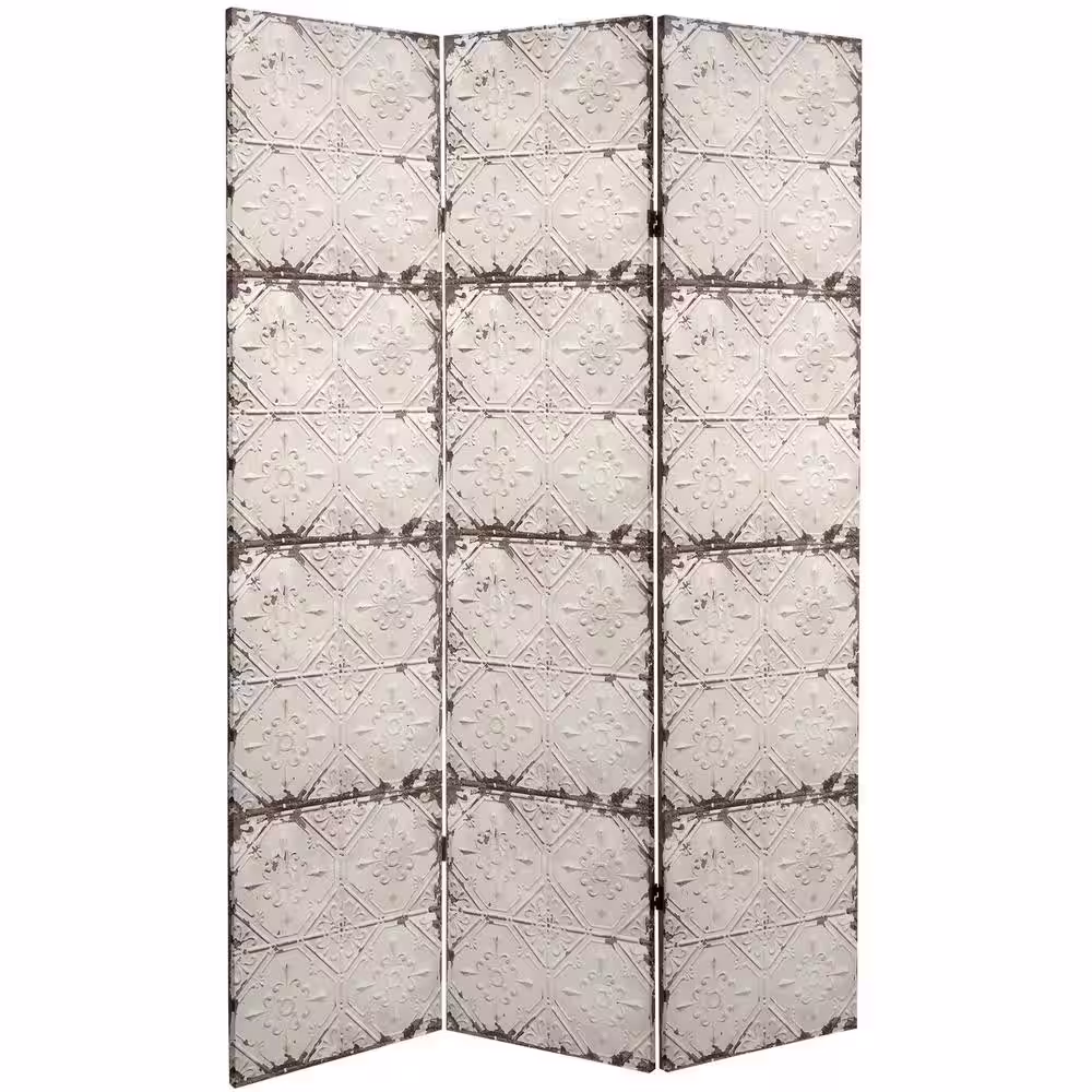 Oriental Furniture Paneling 6 ft. Printed 3-Panel Room Divider
