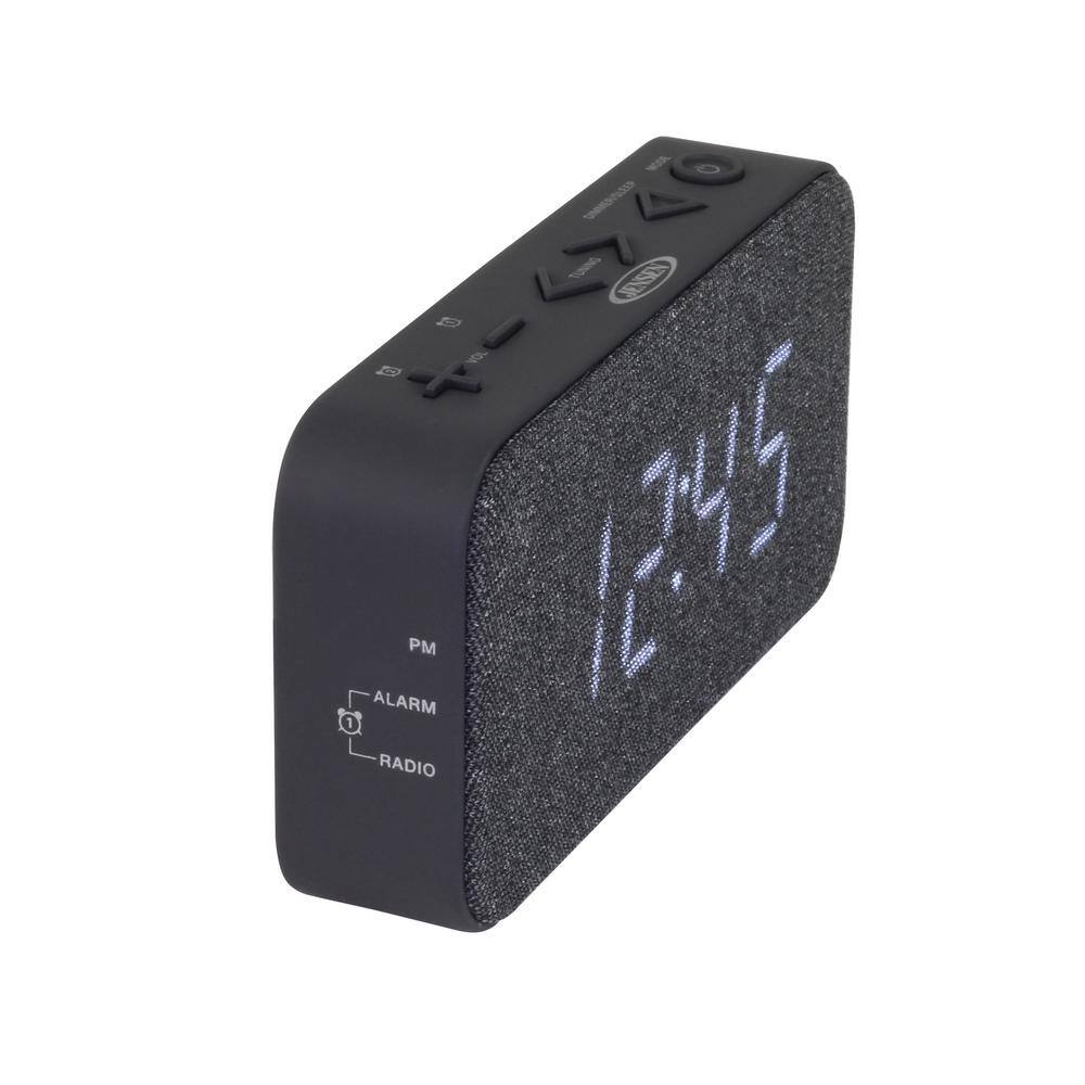 JENSEN FM Digital Black Dual Alarm Clock Radio