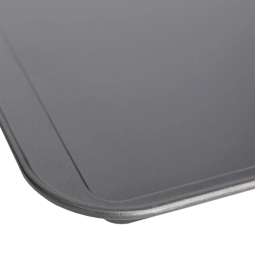 Home Basics 15 in. x 21 in. Grey Non-stick Steel Baking Sheet