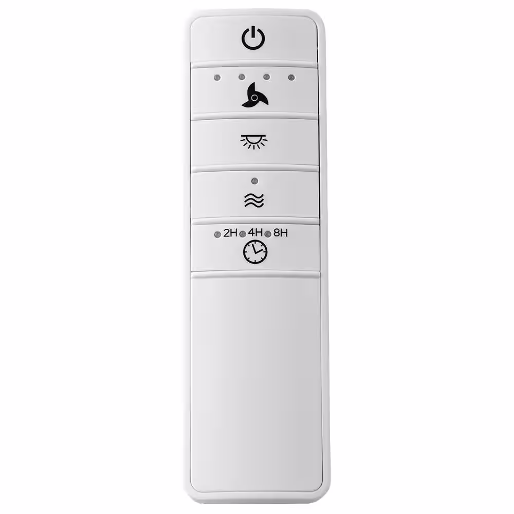 Hampton Bay Universal Smart Wi-Fi 4-Speed Ceiling Fan White Remote Control - For Use Only With AC Motor Fans Powered by Hubspace