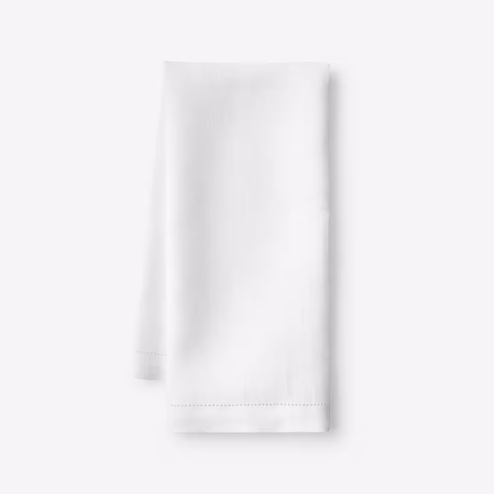The Company Store Linen White Cotton Kitchen Towel
