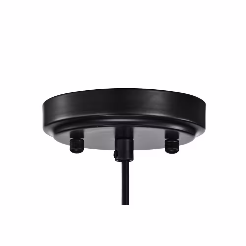 Edvivi Carson 1-Light Farmhouse Black Kitchen Mini Pendant with Metal Cone Shade