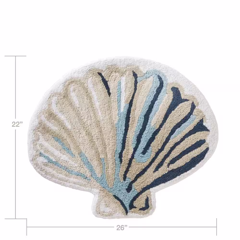 SKL Home Sea Drift Rug, 22 in. x 26 in., Multi-Colored, Cotton, Shaped, 22 in. x 26 in.