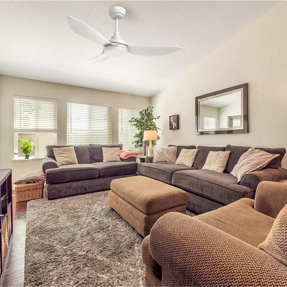 CARRO Daisy 45 in. LED Indoor White Smart Ceiling Fan with Dimmable Light and Remote, Works with Alexa and Google Home