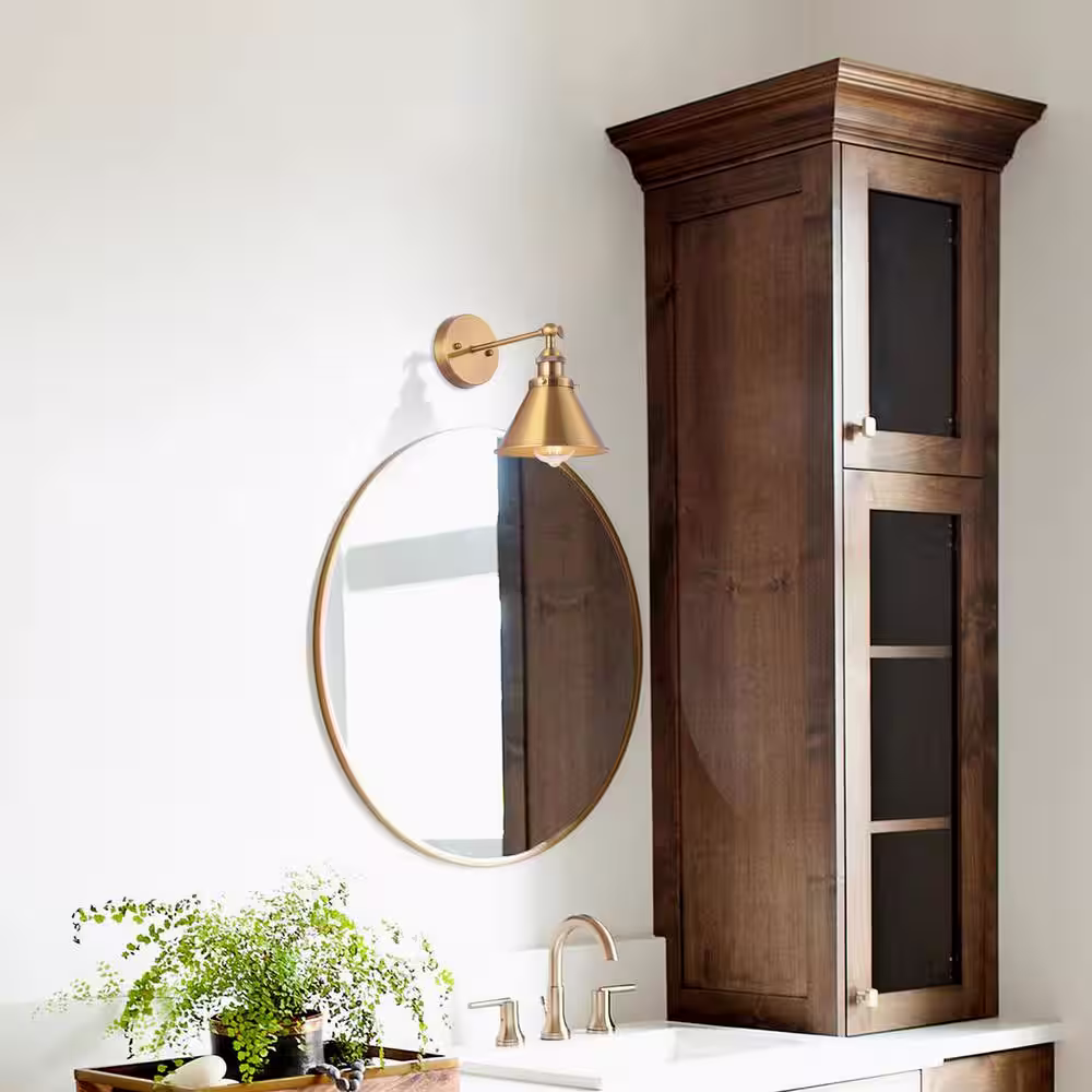 matrix decor 1-Light Golden Sconce Wall Light