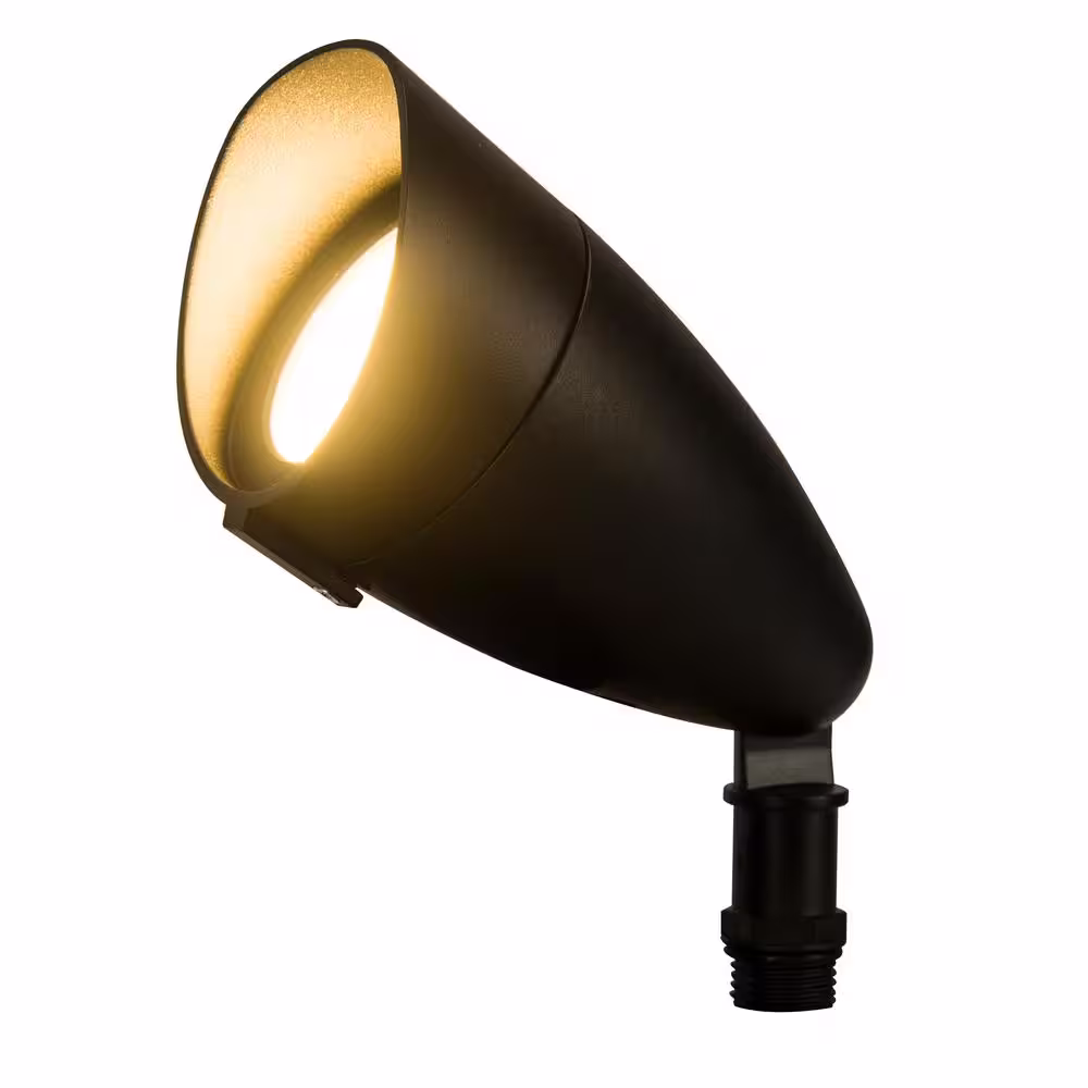 Commercial Electric 120-Volt to 277-Volt 14-Watt 1100 Lumens Black Integrated LED Outdoor Flood Light