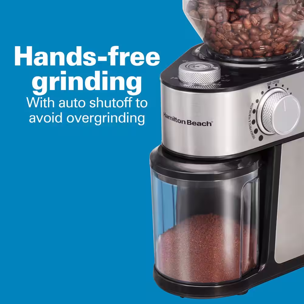 Hamilton Beach 16 oz Stainless Steel Burr Coffee Grinder
