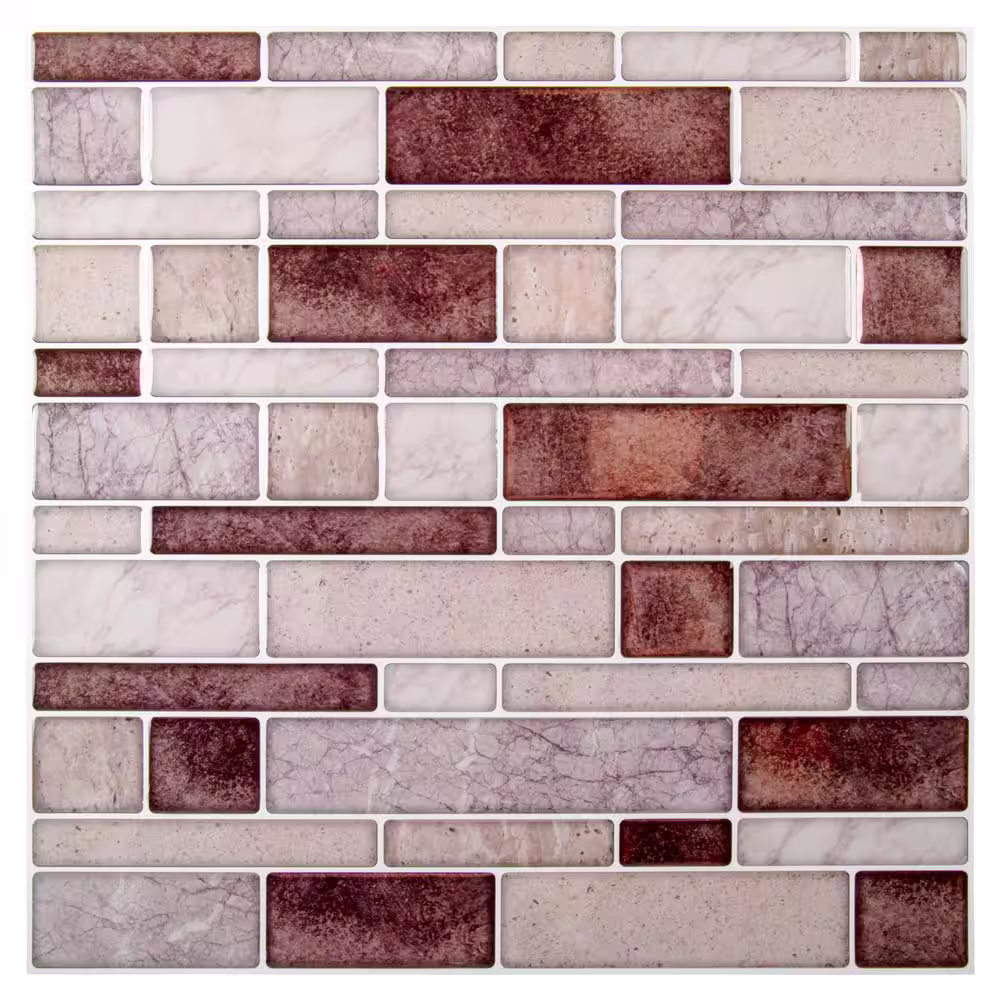 None Peel and Stick Wall Tiles for Kitchen Backsplash Bathroom and Living Room