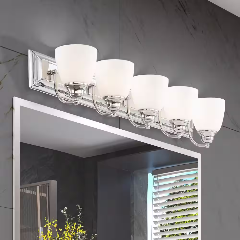 Livex Lighting Springfield 5 Light Polished Chrome Bath Vanity