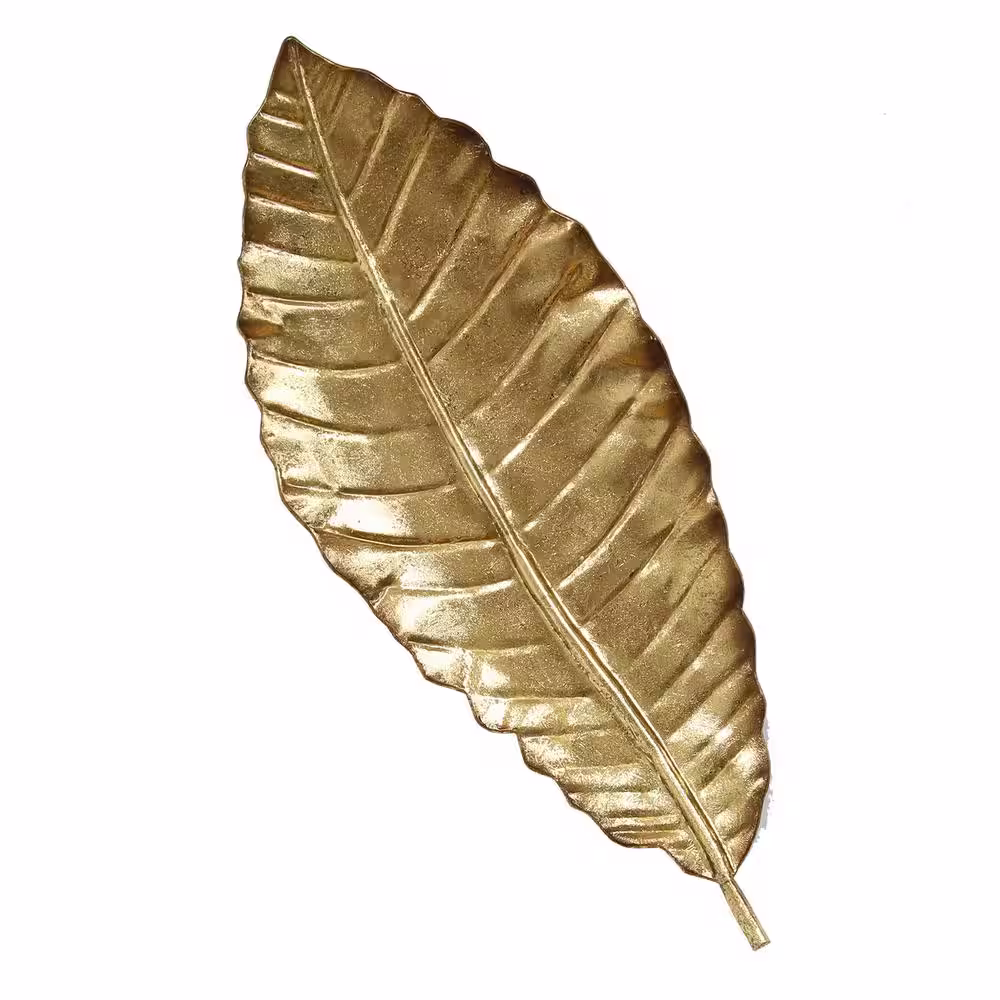 Stratton Home Decor Elegant Metal Leaf Wall Decor