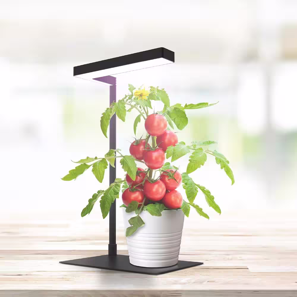 Feit Electric 17 in. 14-Watt Vegetation Seeding Flowering Black Integrated LED Indoor Table Top Plant Grow Light Fixture Daylight
