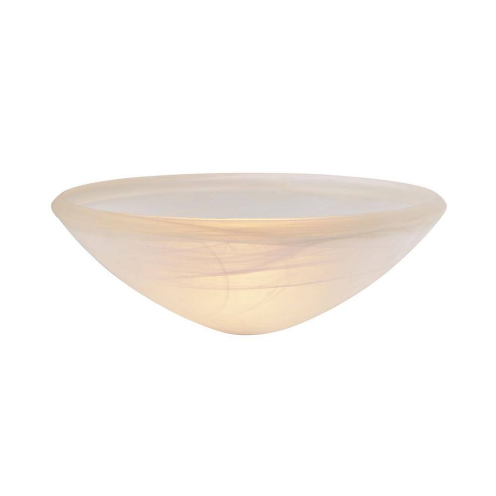 None 5-1/2 in. H x 15 in. Dia/Alabaster Glass Shade For Torchiere Lamp, Swag Lamp and Pendant