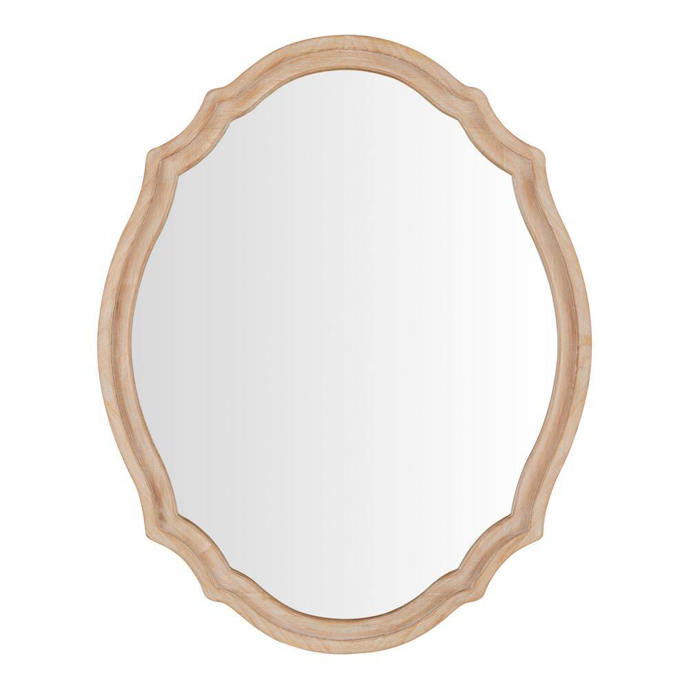 Home Decorators Collection Medium French Country Oval Natural Wood Ornate Framed Mirror (24 in. W x 29 in. H)