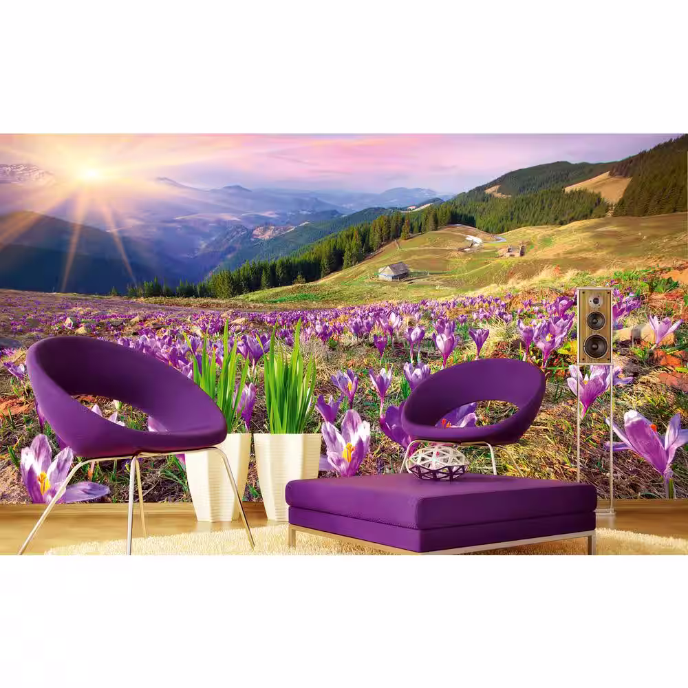 Dimex Photographic Crocuses at Spring Landscapes Wall Mural