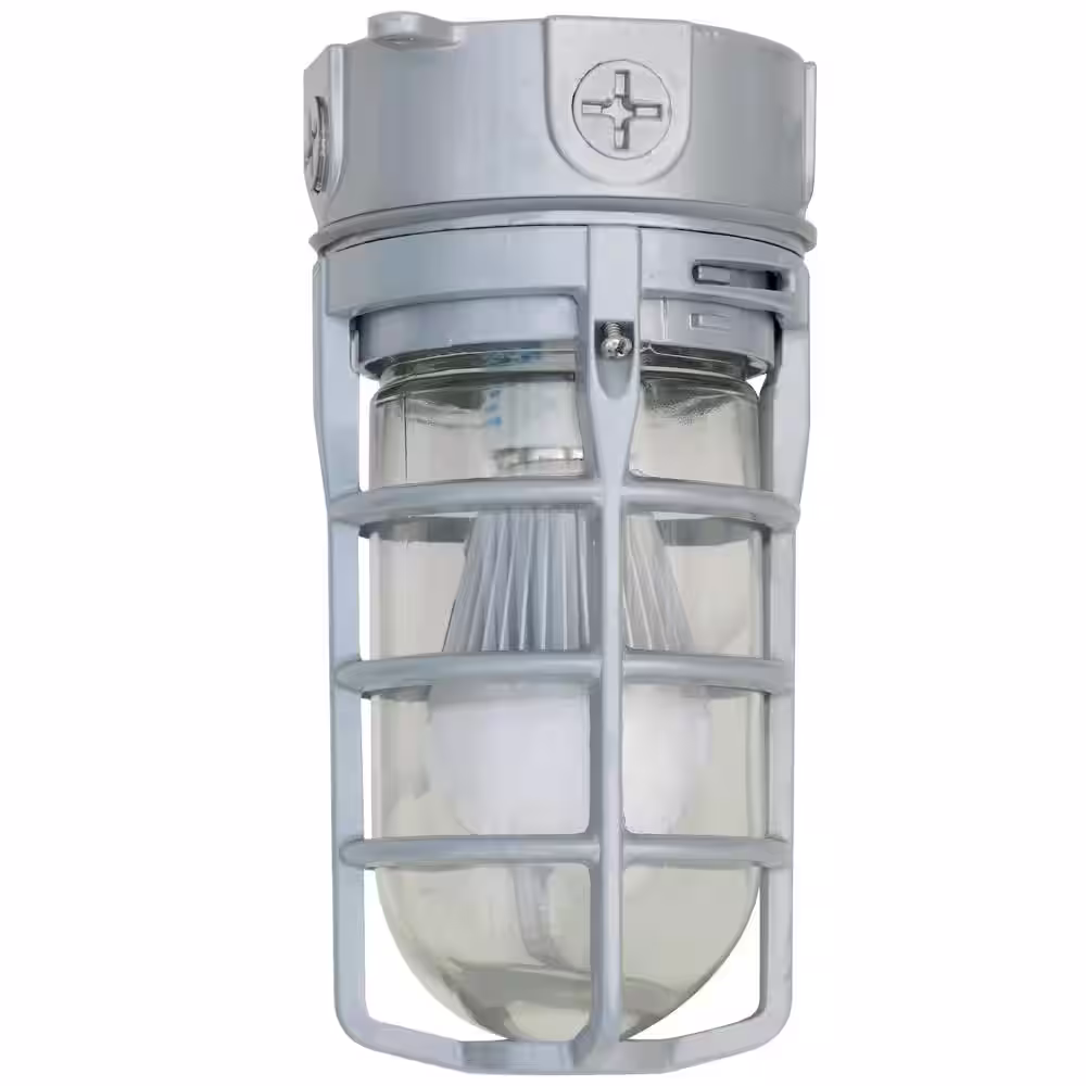 Southwire Industrial 1-Light Gray Outdoor Weather Tight Flushmount Light Fixture