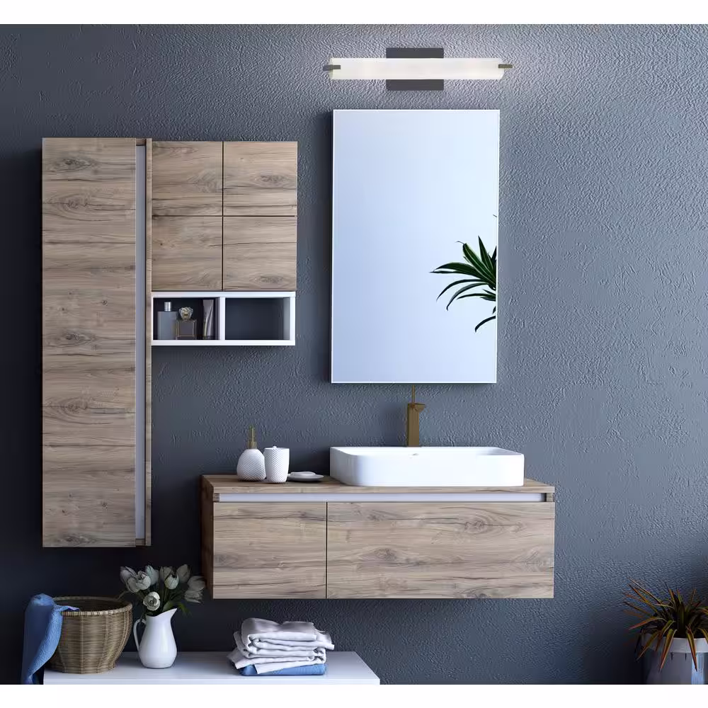 George Kovacs Tube 3-Light Dark Restoration Bronze Wall Sconce