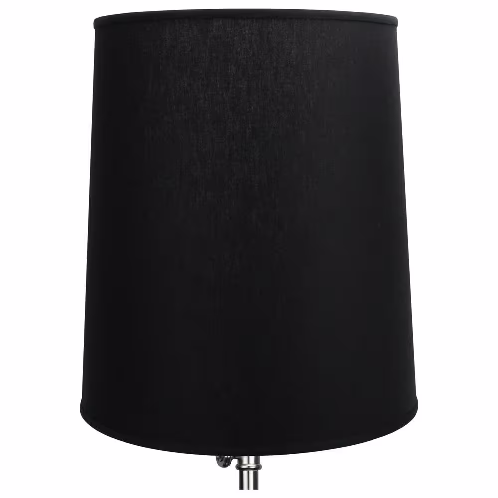 FenchelShades.com Fenchel Shades 13 in. Top Diameter x 15 in. Bottom Diameter x 17 in. Slant, Linen Black Empire Lamp Shade