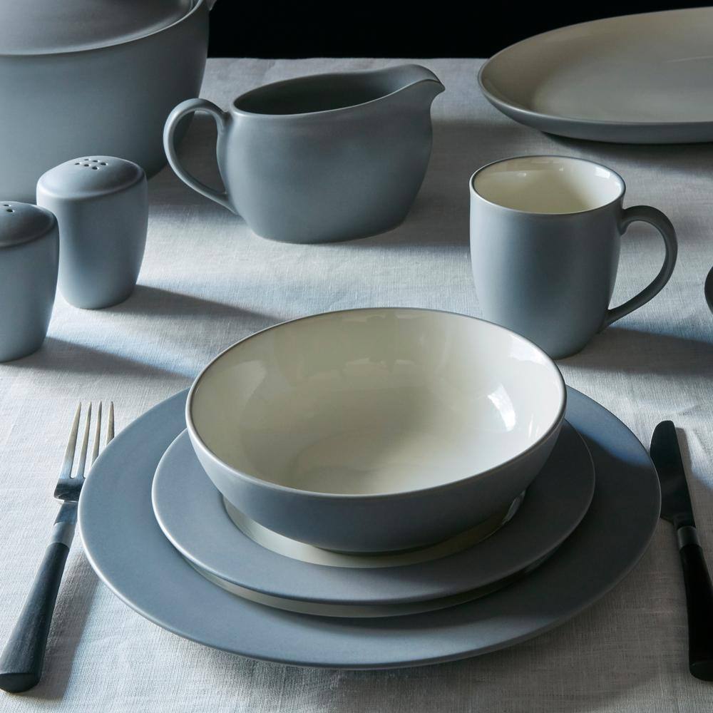 Noritake Colorwave Slate Grey Stoneware Coupe 4-Piece Place Setting (Service for 1)