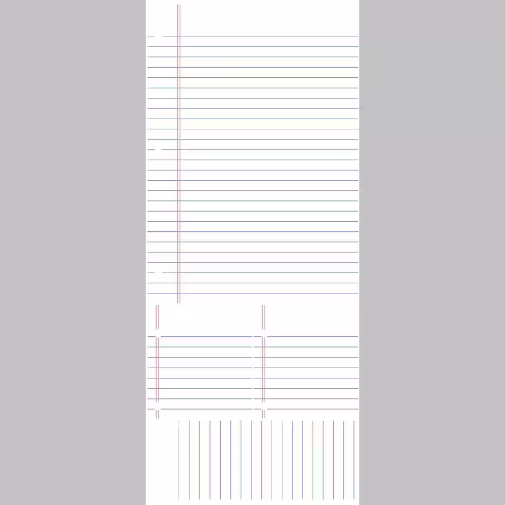 RoomMates 5 in. x 19 in. Notebook Paper Dry Erase Peel and Stick Giant Wall Decals