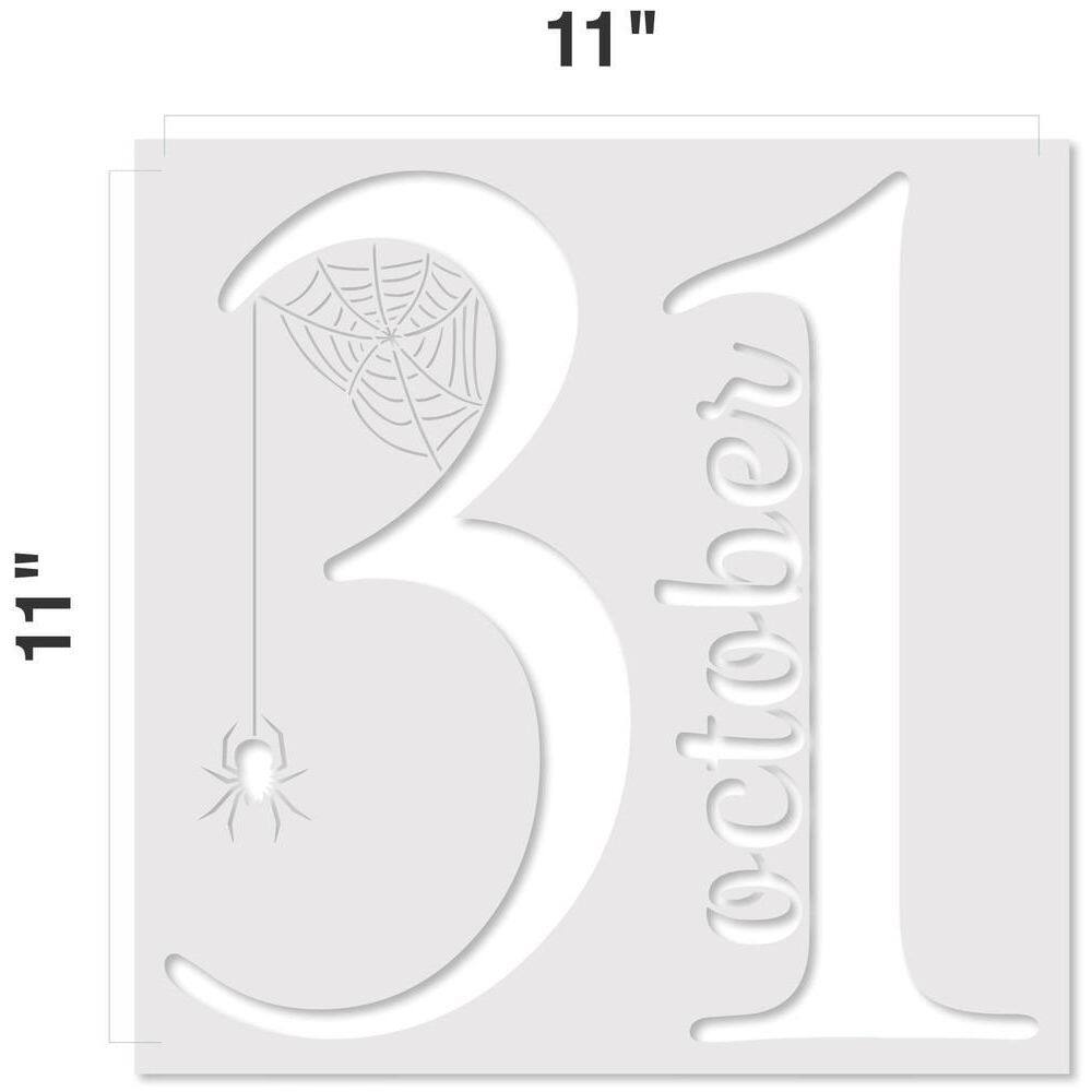 Designer Stencils October 31 st with Halloween Spider Stencil and Free Bonus Stencil