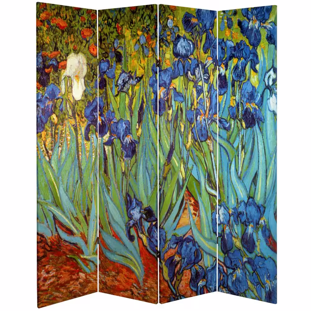 Oriental Furniture 6 ft. Printed 4-Panel Room Divider
