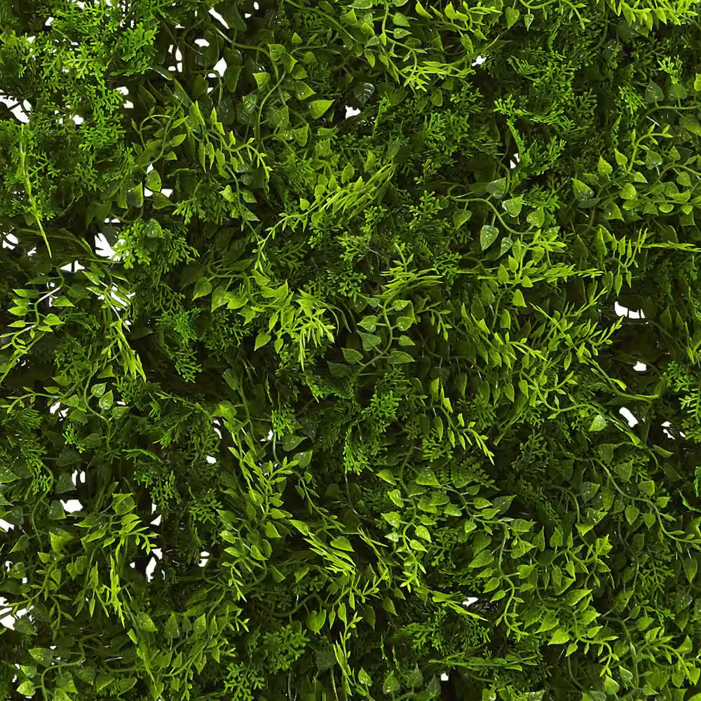 Nearly Natural 20 in. x 20 in. Indoor/Outdoor Lush Mediterranean Artificial Fern Wall Panel UV Resistant