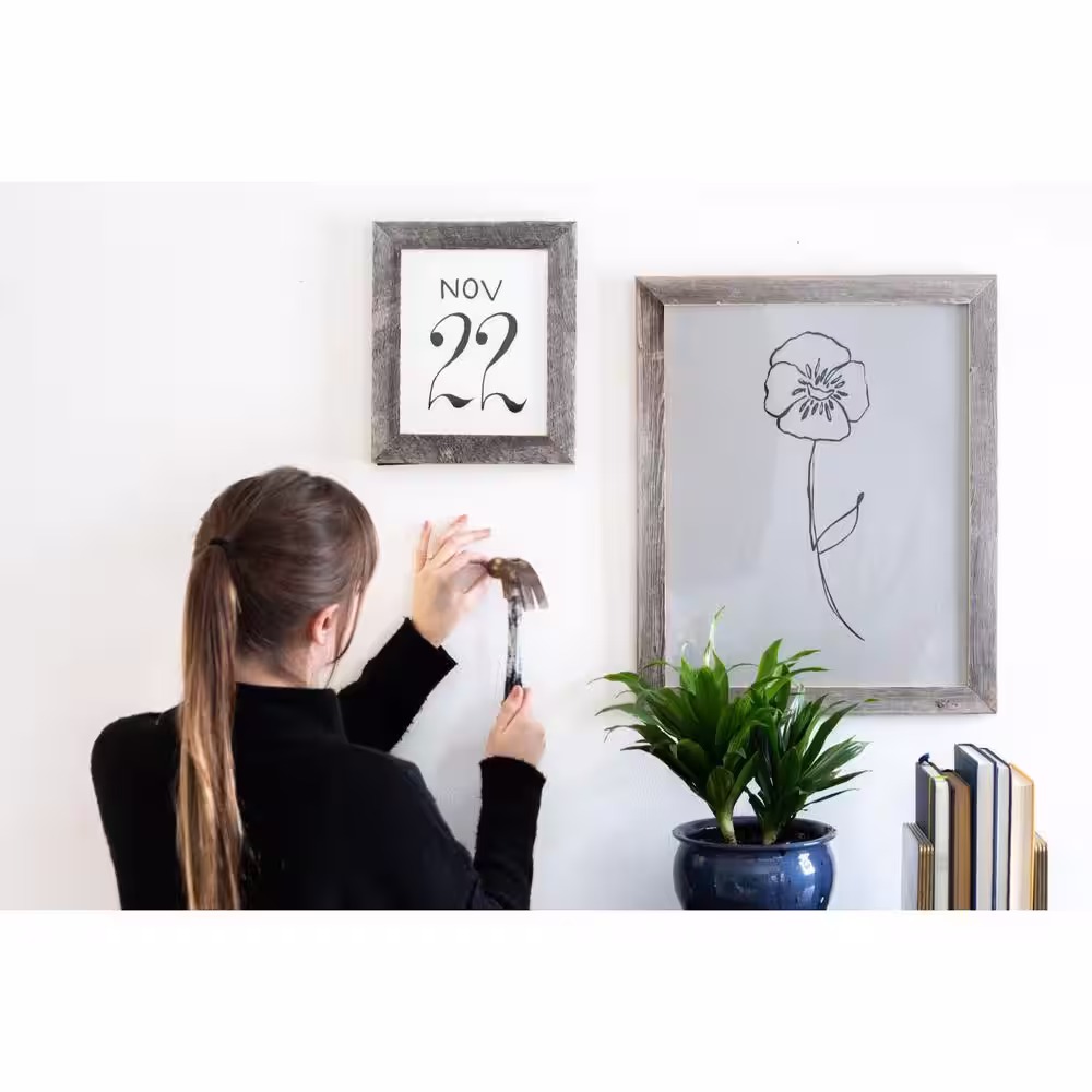 HomeRoots Josephine 8 in. x 10 in. Natural Weathered Gray Picture Frame