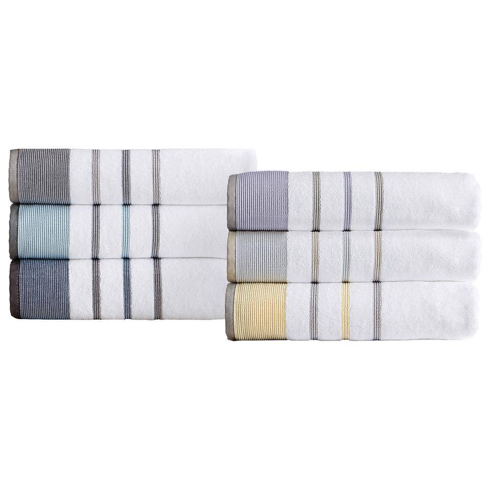 None 6-Piece Gray Turkish Cotton Premium Absorbet Bath Towel Set