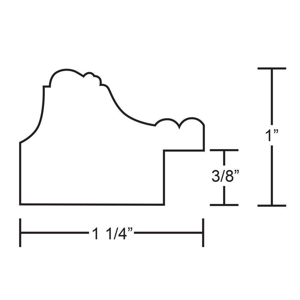 Timeless Frames Carrington 1-Opening 16 in. x 20 in. Pewter Picture Frame