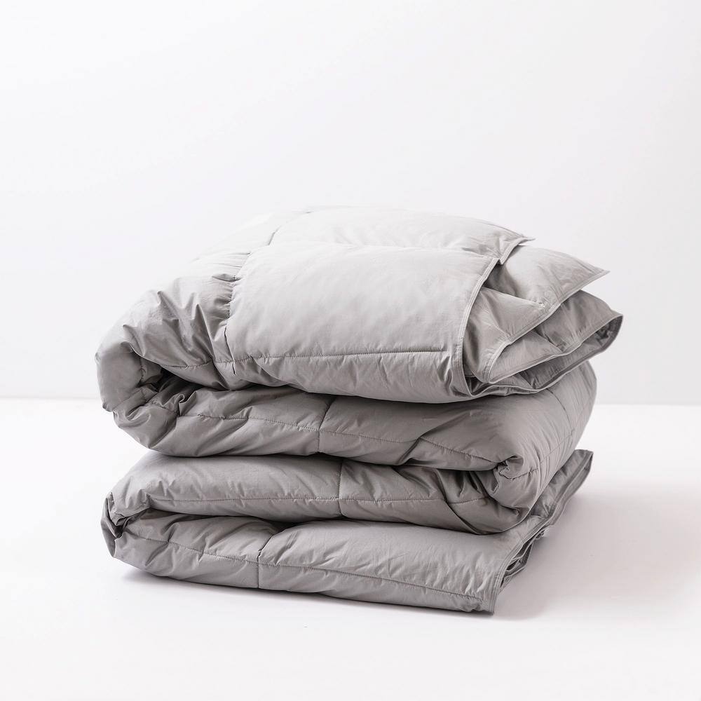 Allied Home Down-filled Cotton Twill Gray Full/Queen Comforter