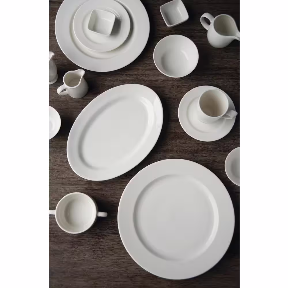 Oneida 12 in. Verge Porcelain Plates (Set of 12)