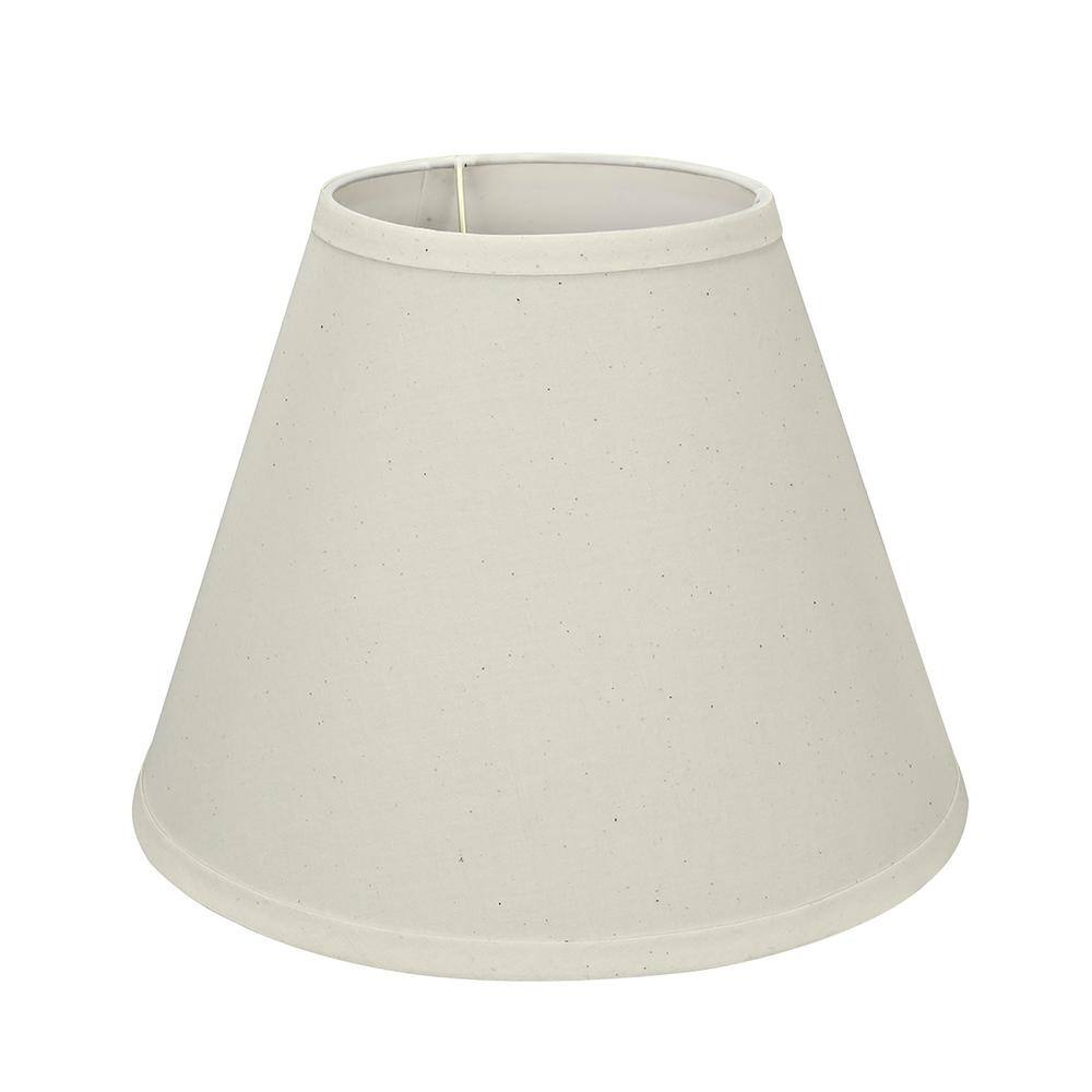 Aspen Creative Corporation 12 in. x 9 in. Off Whtie Pleated Empire Lamp Shade