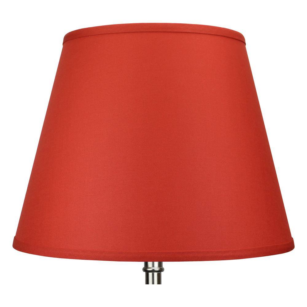 FenchelShades.com 11 in. Top Diameter x 17 in. Bottom Diameter x 13 in. Slant Linen Paprika Empire Lamp Shade