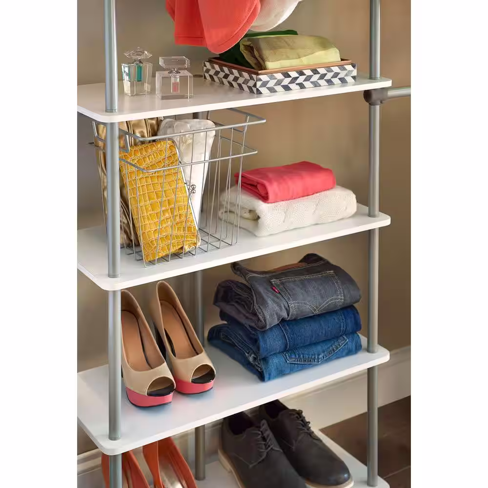 ClosetMaid 10.7 in. x 10.2 in. Small Wire Basket in Nickel