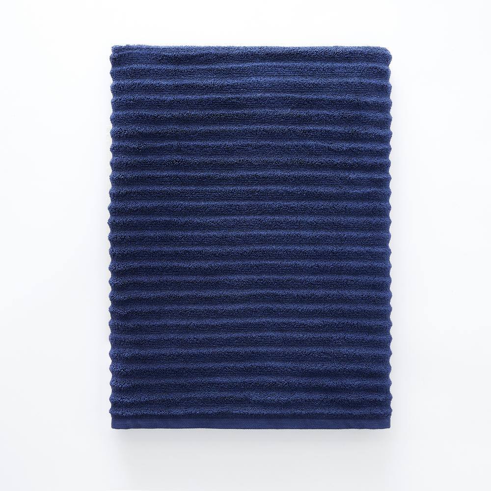 Blue Loom Blue Loom Mason 100% Cotton Low Twist Ribbed 6-Piece Towel Set Navy Blue