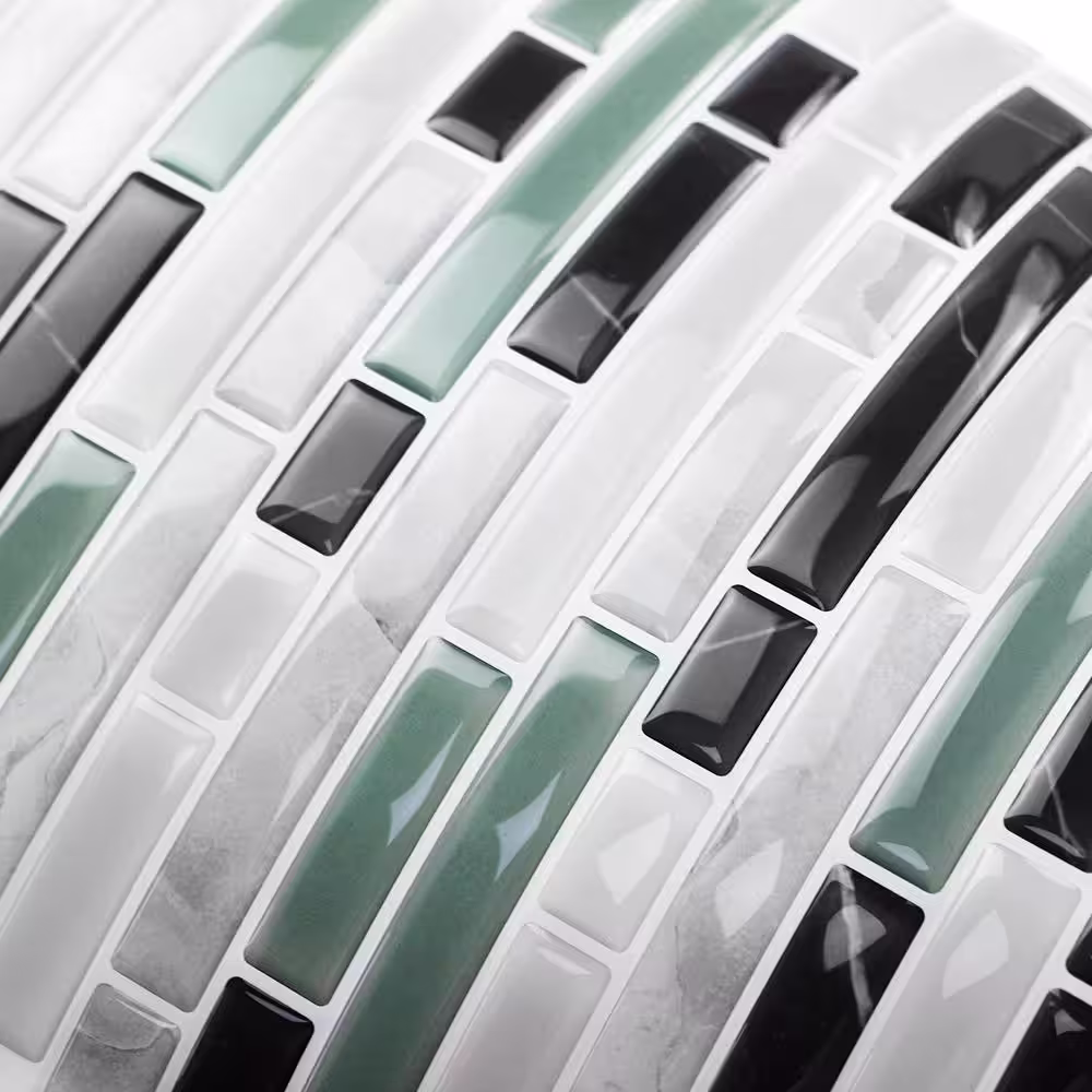 Yipscazo Vinyl Collection Seagreen 10 in. x 10 in. Vinyl Peel and Stick Tile (6.9 sq. ft./10-Sheets)