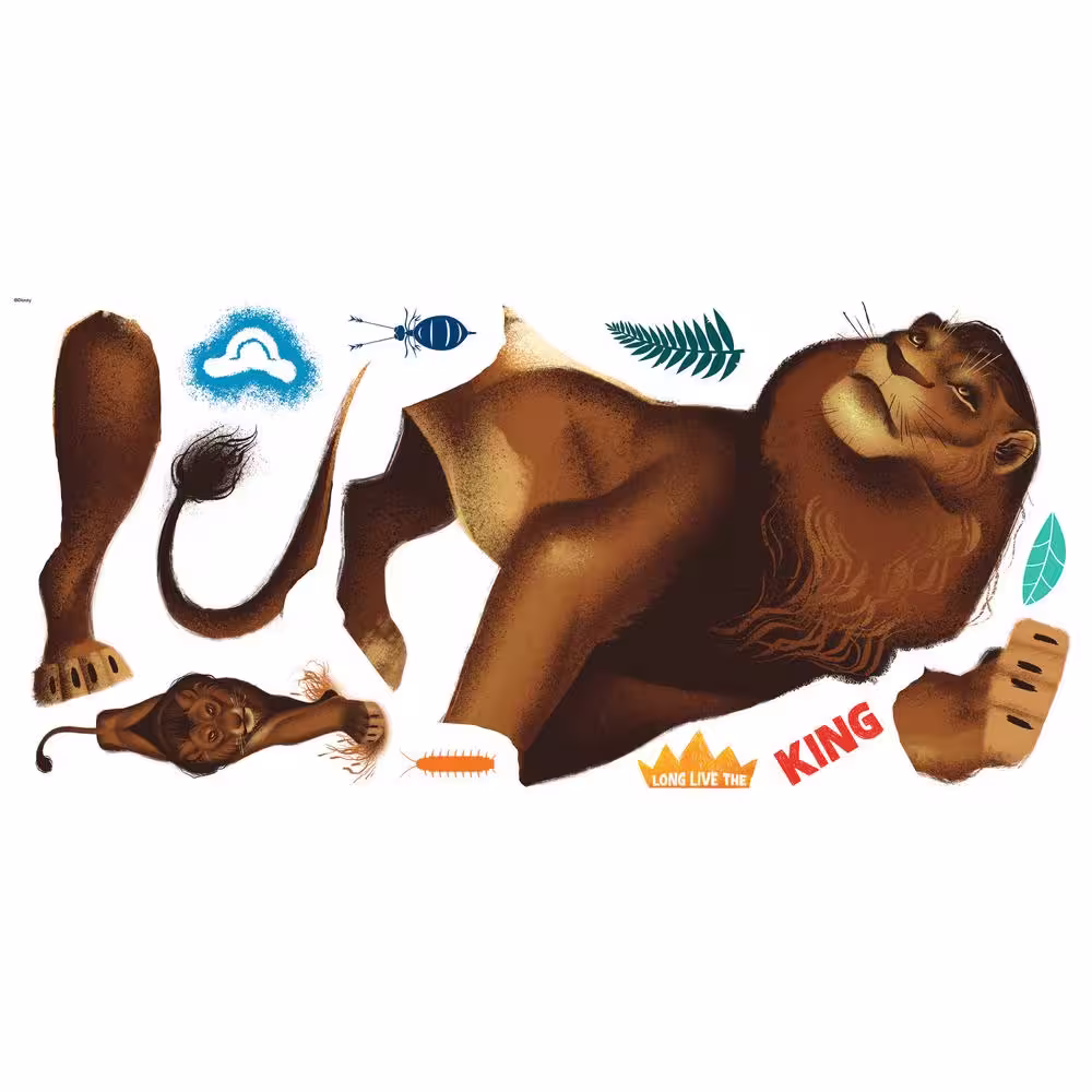RoomMates Brown The Lion King Simba Giant Wall Decals