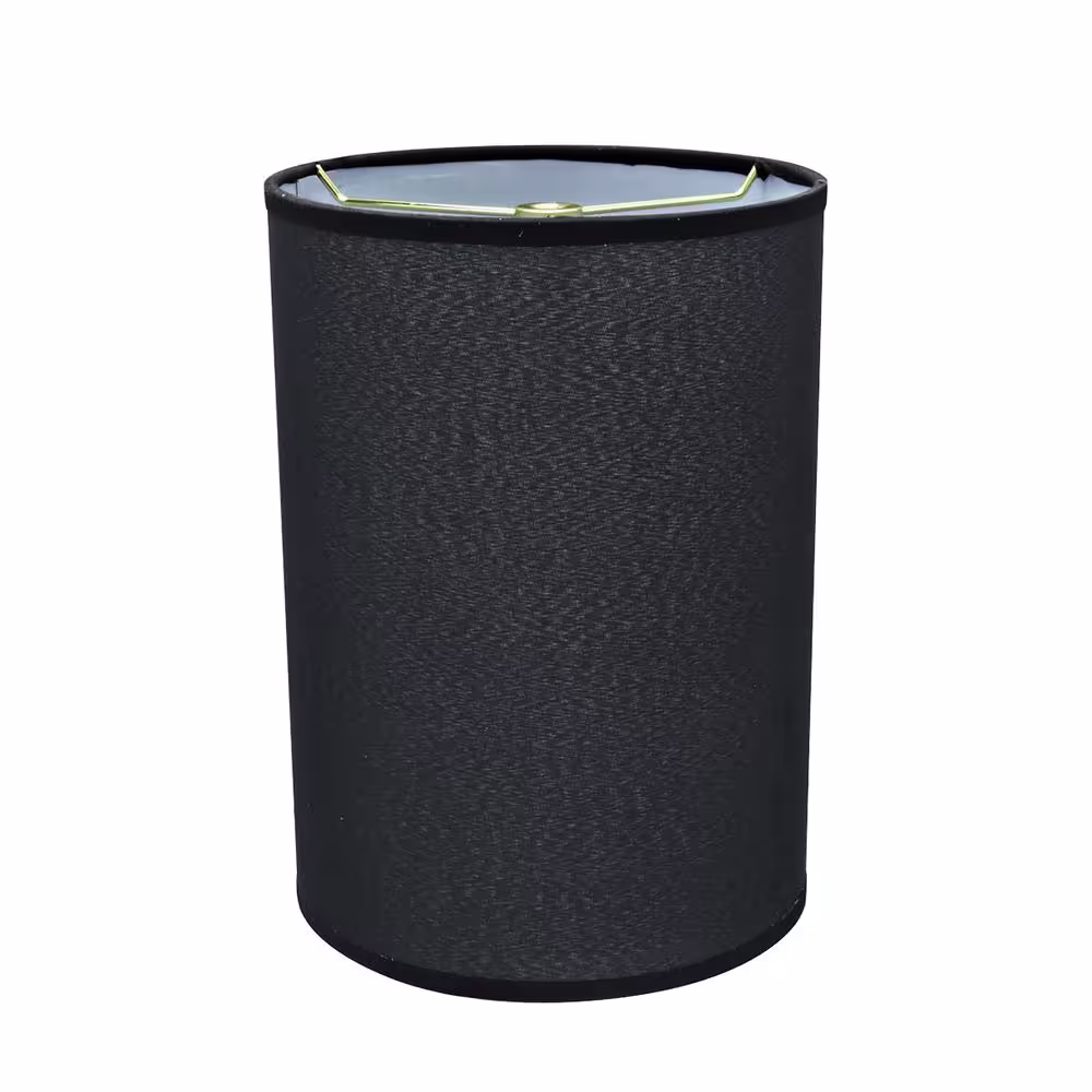 Aspen Creative Corporation 8 in. x 11 in. Black Hardback Drum/Cylinder Lamp Shade