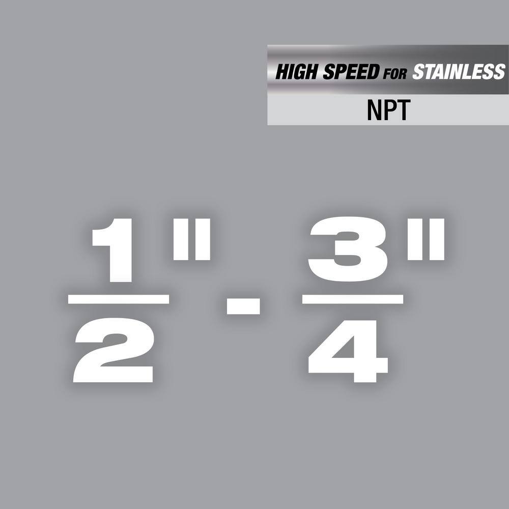 Milwaukee 1/2 in. to 3/4 in. High Speed for Stainless NPT Universal Pipe Threading Dies