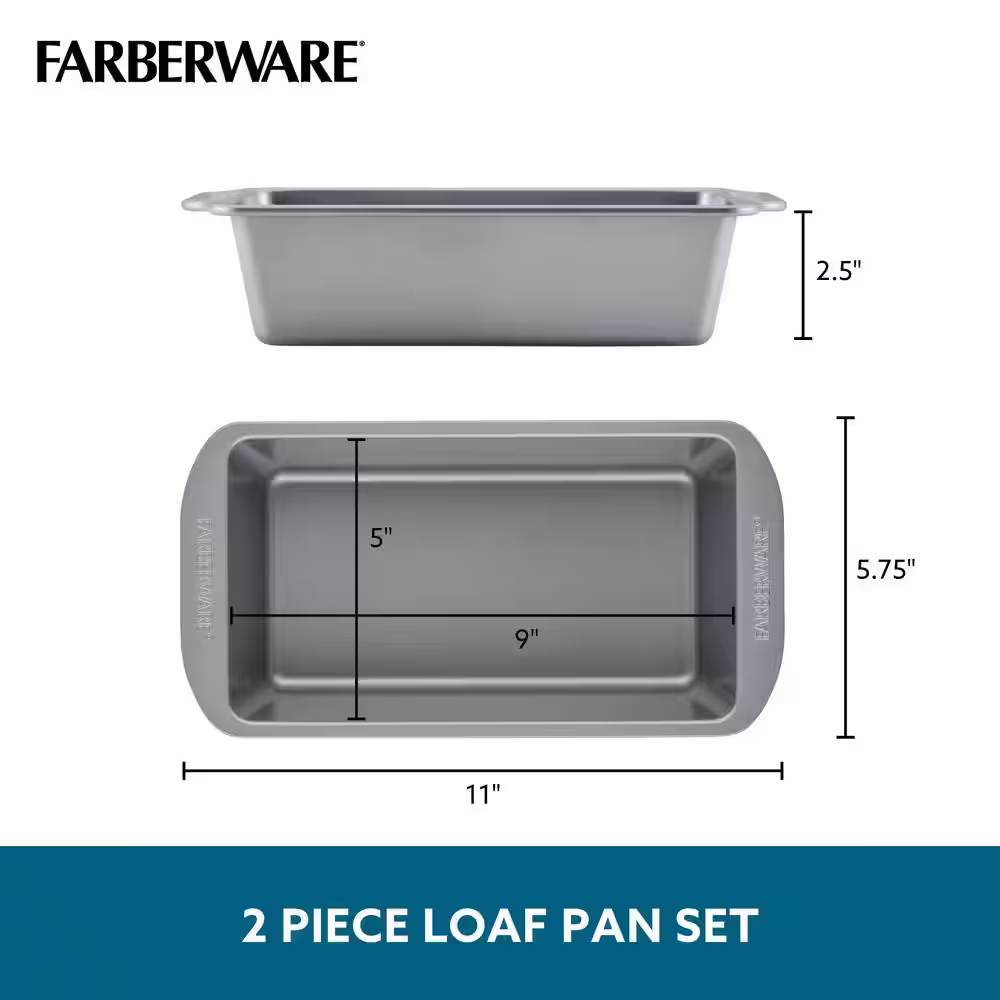 Farberware SmartBrown 2-Piece Steel Loaf Pan Set