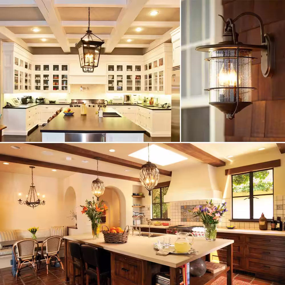 LUXRITE 60-Watt Equivalent B10 Dimmable Edison LED Light Bulbs Torpedo Tip Clear Glass 2700K Warm White (6-Pack)