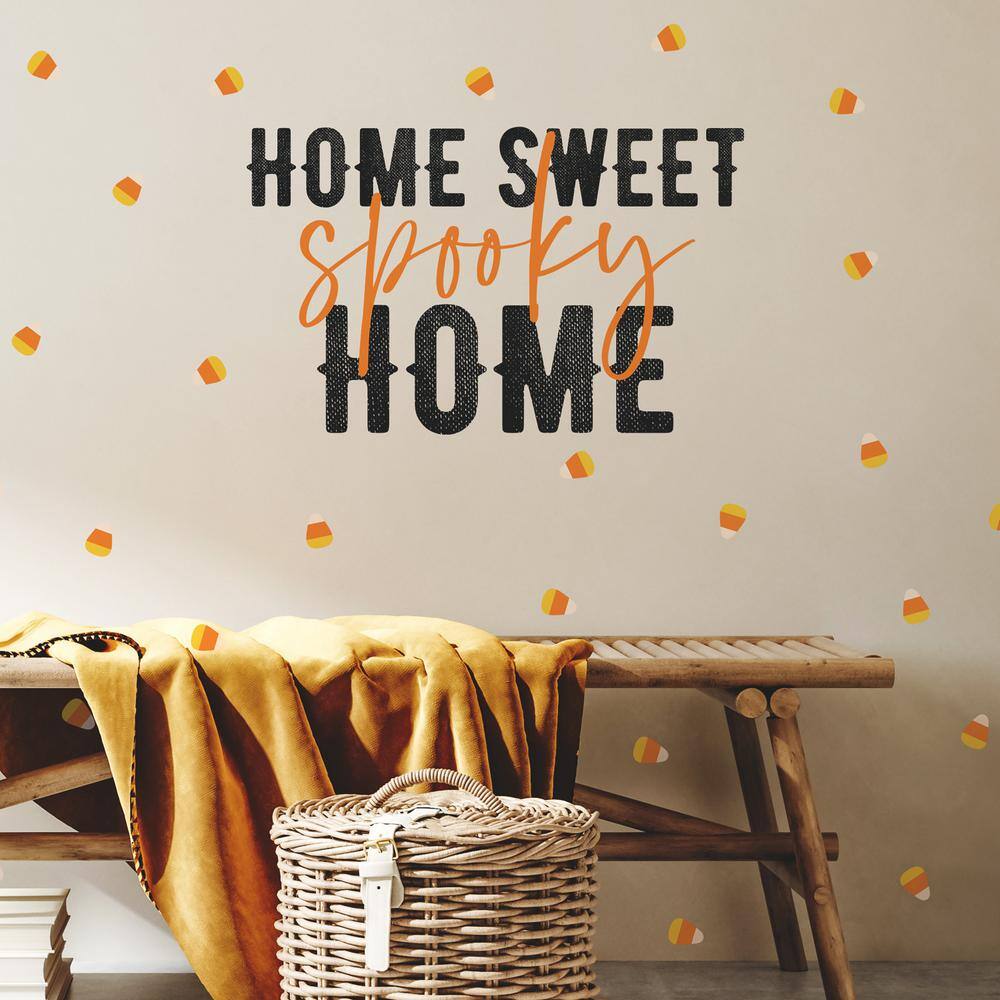RoomMates Home Sweet Spooky Home Quote Multi-Colored Vinyl Wall Decal