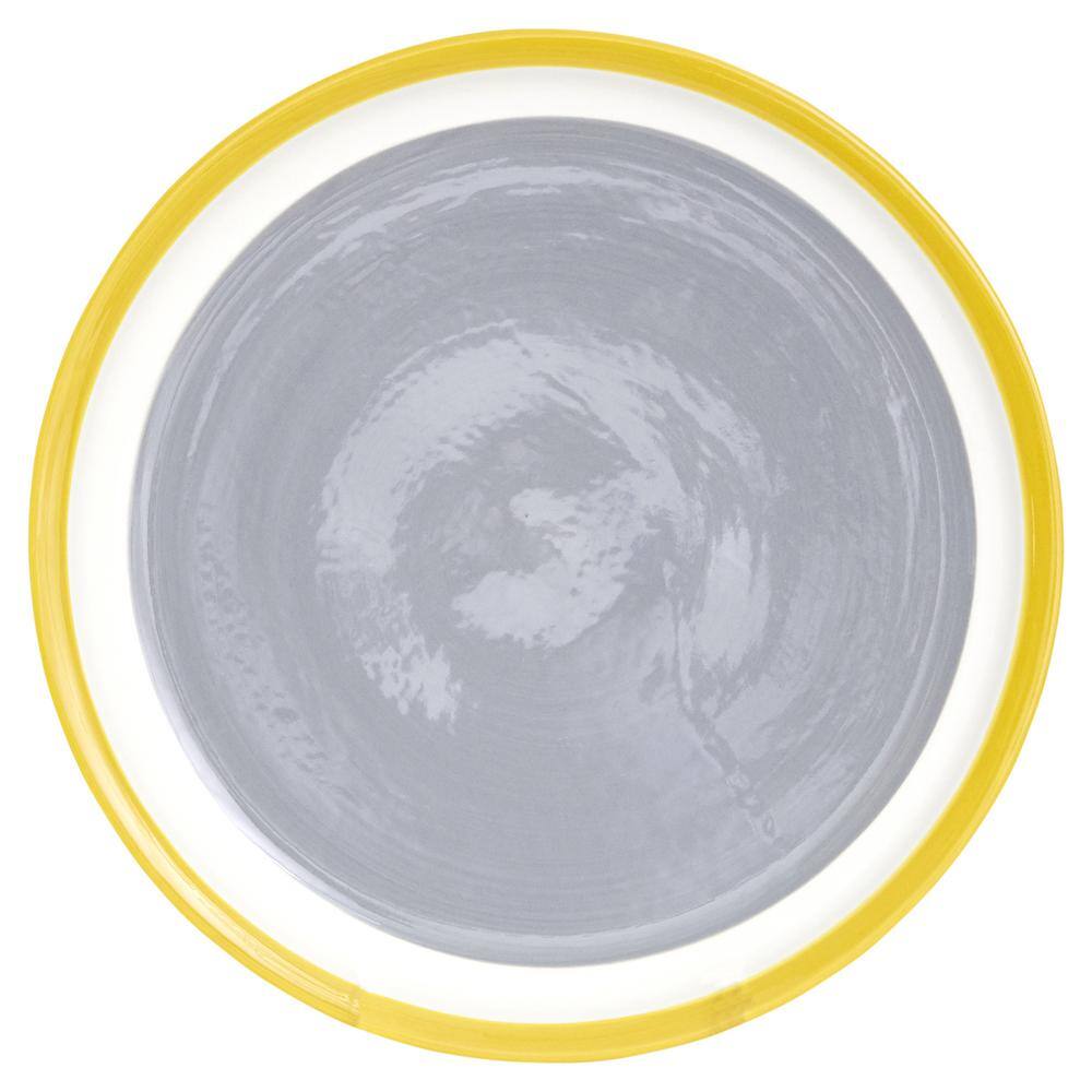 BAUM Couleur Yellow Stoneware 16-Piece Dinnerware Set with Service for 4