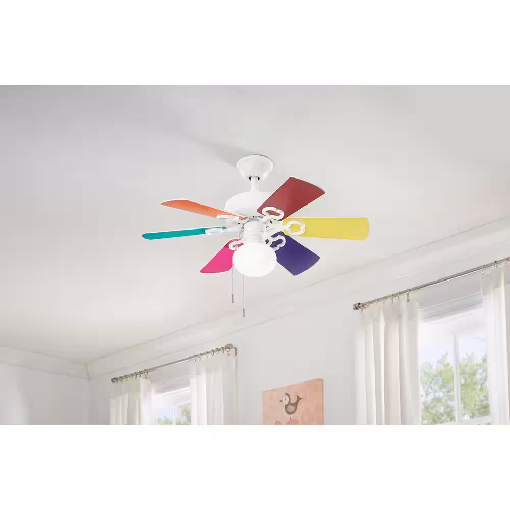 Hampton Bay Minuet 36 in. White Ceiling Fan with Light Kit